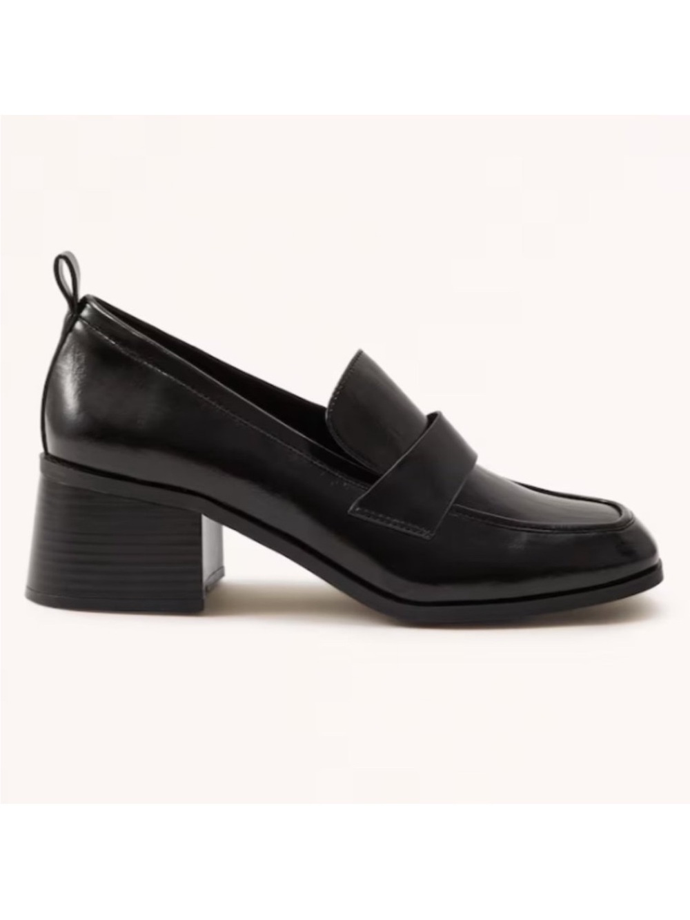 Abercrombie & Fitch Black Leather Penny Loafers for Men - Picture 2 of 4
